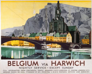 ‘Belgium via Harwich’  LNER poster  1923-1947.