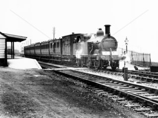 Steam locomotive at Wellow  1920. Somerset