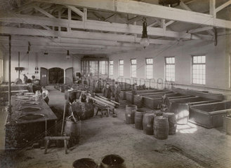 Barrel-making at Doncaster works  South Yorkshire  c 1916.