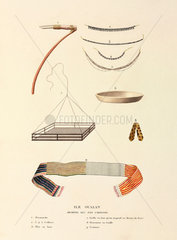 Axe  belt and other items from Oualan  (Micronesia)  1822-1825.