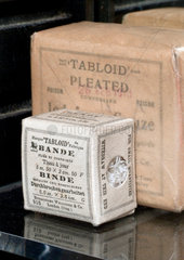 Packets of Tabloid bandages  1900-1930.
