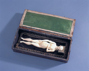 Ivory anatomical figure  possibly 17th century.