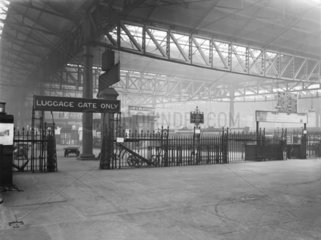 Luggage gate at Manchester Victoria Station  5 April 1928.