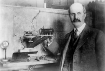 William Henry Bragg  English physicist  with his spectrometer  c 1910s.