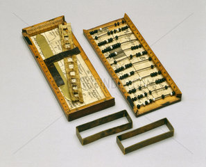 'Instrument for Arithmeticke'  1677. Abacus