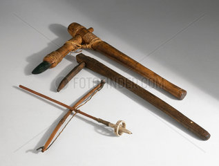 Primitive hand tools  c 2000 BC- 1000 AD.