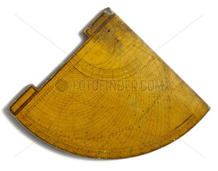 Wooden horary quadrant  Arabian  1730-31.