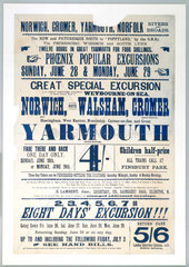 'Great Special Excursion'  GNR handbill  c 1900.