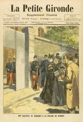 Madame Dreyfus visits Rennes Prison  23 July 1899.