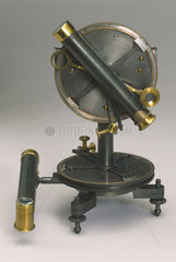 Three and a half inch travellers transit theodolite  c 1840.