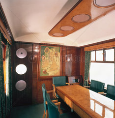 Interior of Royal Saloon  Great Western Railway carriage no 9006  1945.