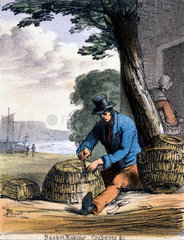 'Basket-making: Crabpots'  c 1845.