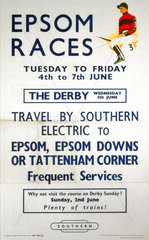 ‘Epsom Races’  BR poster  1957.