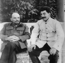 Lenin and Stalin  Russian politicians  c 1920s.