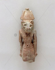 Pottery amulet of the goddess Bastet  Egyptian  4000BC-30BC.