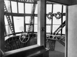 A view of the cockpit of the Zeppelin airship LZ 126  1924.