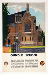 Oundle School  Northamptonshire  LMS poster c 1930s.