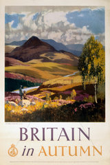 'Britain in Autumn'  poster  c 1950s.