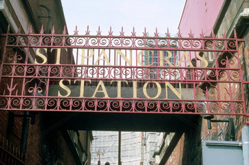 St Pancras Station sign  1993.