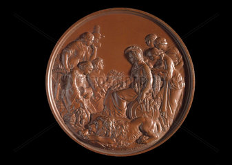 Medal awarded to Ludwig and Henry Oertling for chemical balances  1862.
