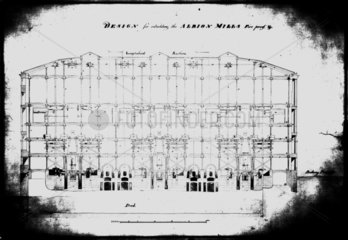 ‘Design for rebuilding the Albion Mills’  London  c 1791.