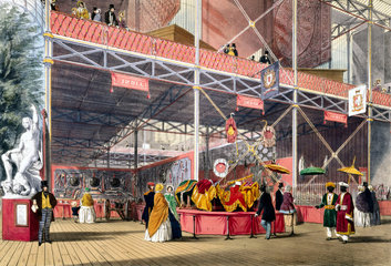 Indian No 2 stand at the Great Exhibition  Crystal Palace  London  1851.