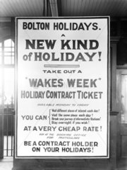 Poster at Bolton Station  Greater Manchester  29 June 1925.