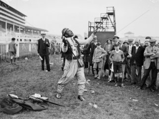 Prince Monolulu the tipster at work  Epsom Races  Surrey  28 May 1933.