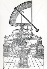 Tycho Brahe's Azimuth Quadrant  1577.