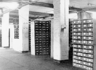 Filing cabinets in Bletchley Park  1943.
