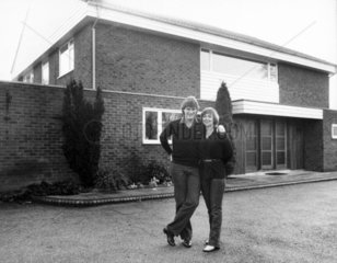Glenn Hoddle and his wife Anne outside their house  January 1982.