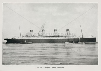 The Olympic soon after launch  c October 1910.