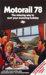 'Motorail 78 - The Relaxing Way to start your Motoring Holiday'  BR poster  1978.