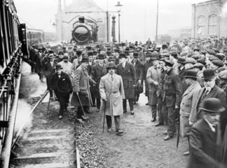 The King of Afghanistan visits the Swindon railway works  Wiltshire  1928.