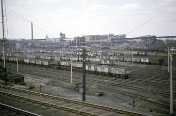 Goods yard en route to York station  Yorkshire  1964-1965.