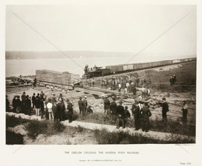 ‘The Obelisk Crossing the Hudson River Railroad’  New York  USA  1880.