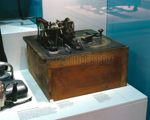 Julius ticket machine for 'forecast' bets on greyhound races  c 1933.
