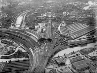 Aerial view of Bristol Temple Meads Station