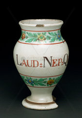 Pharmacy Vase  Italian  1780-1850.