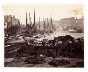 Whitby Harbour  North Yorkshire  c 1905.