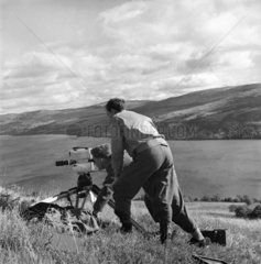 BTF production crew filming in Scotland  1951.