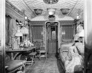 Inside Queen Victoria's saloon  c 1890.