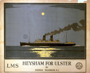 'Heysham for Ulster'  LNER poster  1923-1947.