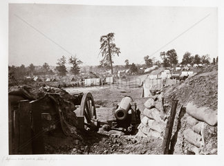 Confederate fortifications in front of Atlanta  Georgia  USA  1864.