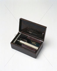 Gillette safety razor in bakelite box  c 1930s.