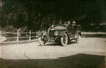 Vauxhall competing in a reliability trial  c 1912.