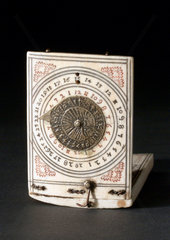 Ivory diptych sundial  1651-1700.