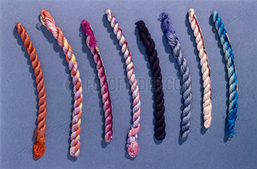 Eight skeins of viscose rayon (artificial silk)  c 1902.