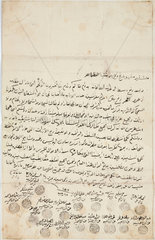 Letter relating to the construction of the Aswan Dam  Egypt  c 1901.
