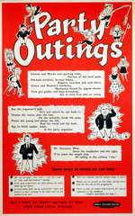 ‘Party Outings’  BR (NER) poster  c 1960.